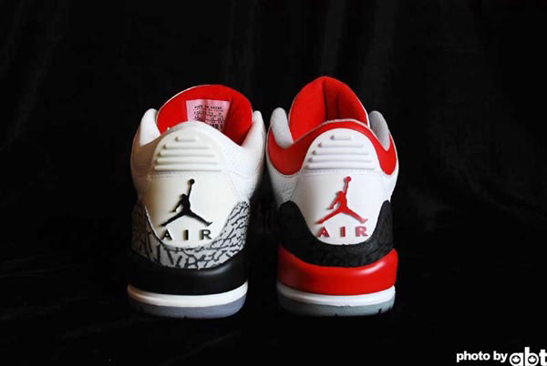 Nike Air Jordan 3 Fire Red vs. Air Jordan 3 Comparison