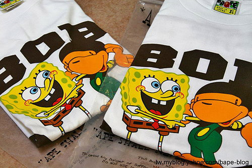 Bape Nigo's Favorite Shop SpongeBob x Baby Milo T-shirt | Hypebeast