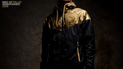 nike winterized windrunner black and gold