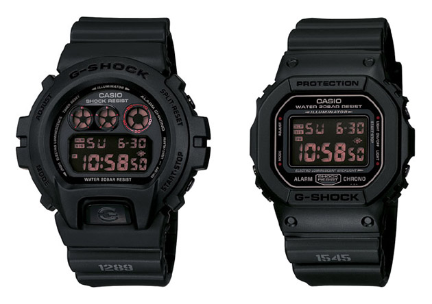 casio red and black watch