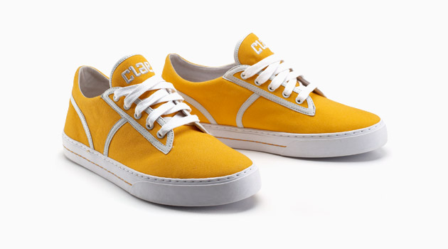 clae kennedy yellow sneakers Clae Kennedy Tangerine Sneakers