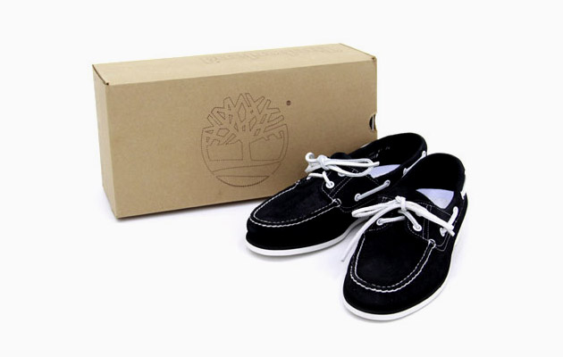 black and white boat shoes