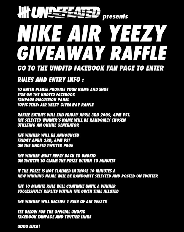 undftd yeezy giveaway raffle 02 UNDFTD presents Nike Air Yeezy Giveaway Raffle