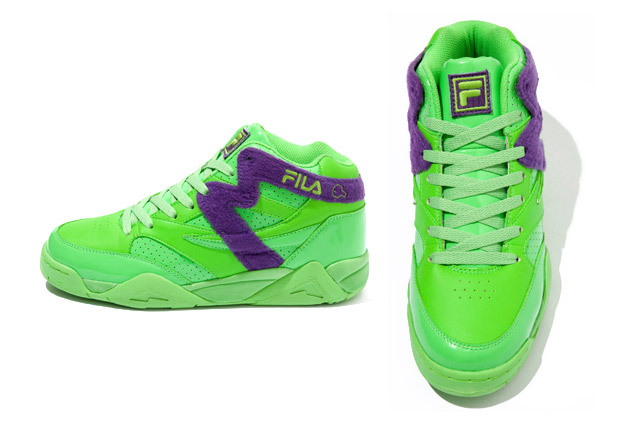 neon green fila sneakers