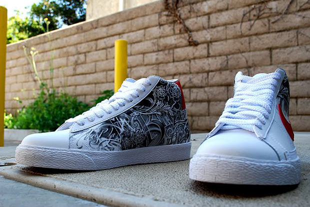 Spotted some time back, the Nike Blazer Hi Premium Tattoo is now landing at 