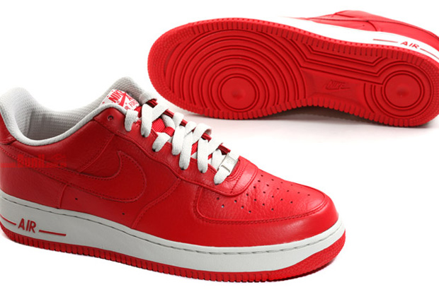 red leather air force ones