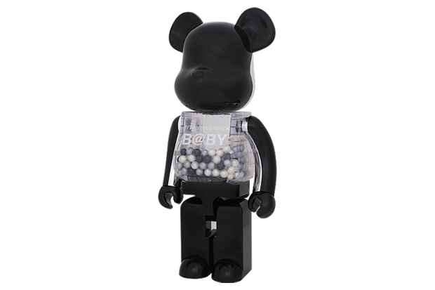 Chiaki x Medicom Toy My First Bearbrick Baby 1000% Black/Silver 