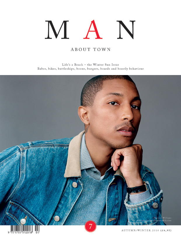 man about town 2010 fallwinter issue feat pharrell williams 1 Man About Town 2010 Fall/Winter Issue feat. Pharrell Williams